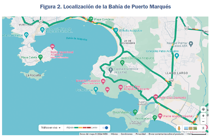 Localización de la Bahía de Puerto Marqués