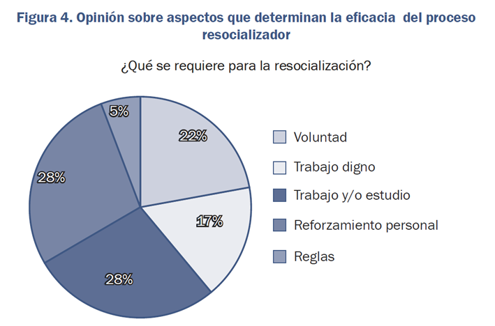 Opinión sobres aspectos que determinan la eficacia del proceso resocializador