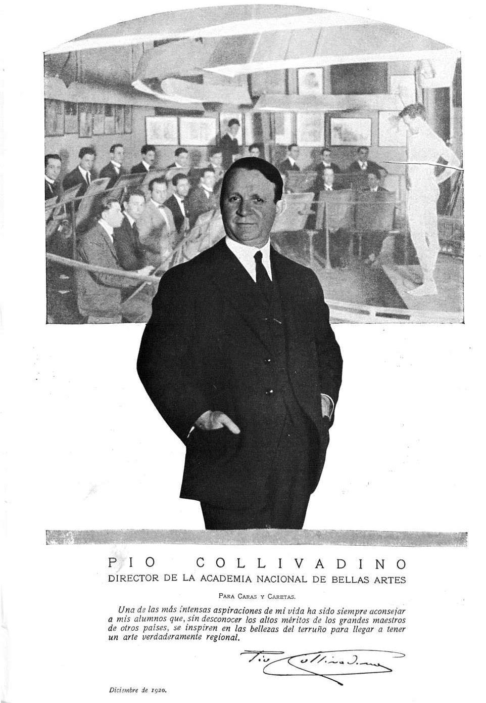 P&iacute;o Collivadino. Caras y caretas, diciembre de 1920