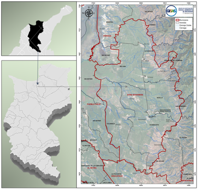Localización del proyecto en el Municipio Zona Bananera, departamento de Magdalena,
Colombia.